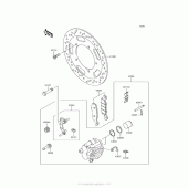 Схема вузла: Переднє гальмо для Kawasaki VN900 Vulcan 900 Classic LT