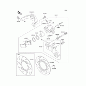 Схема вузла: Заднє гальмо (klx300-a7/a8) для Kawasaki KLX300R