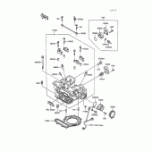 Схема узла: Головка цилиндра для Kawasaki KL250 KLR250