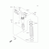Схема узла: Амортизатор задний для Kawasaki KLX400 KLX400R