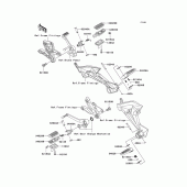 Схема узла: Подножки для Kawasaki ZR750 Z750