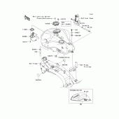 Схема вузла: Паливний бак для Kawasaki ZR1000 Z1000