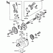 Схема вузла: Колінчастий вал для Kawasaki VN750 VN750 Twin