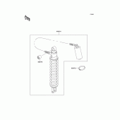 Схема вузла: Амортизатор задній для Kawasaki KMX125