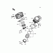 Схема вузла: Циліндр & Поршень для Kawasaki VN1700 Vulcan 1700 Voyager ABS