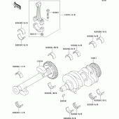 Схема вузла: Колінчастий вал для Kawasaki EX500