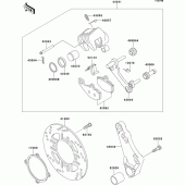 Схема вузла: Заднє гальмо (zr550b-024011-) для Kawasaki ZR550 Zephyr