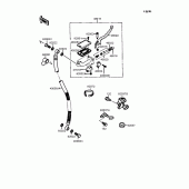 Схема узла: Передний тормозной цилиндр для Kawasaki EX400 GPZ400S