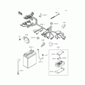 Схема узла: Электрооборудование для Kawasaki EN500 Vulcan 500 LTD