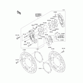 Схема вузла: Переднє гальмо для Kawasaki VN2000 Vulcan 2000 Limited