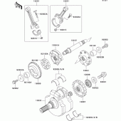 Схема вузла: Колінчастий вал для Kawasaki VN1500 VN1500 Drifter