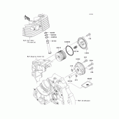 Схема узла: Масляный насос для Kawasaki KLX140 KLX140L