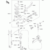 Схема вузла: Передній гальмівний циліндр для Kawasaki EJ650 W650