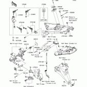Схема вузла: Ignition switch/locks/reflectors для Kawasaki ZX1400 Ninja ZX-14