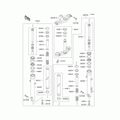 Схема узла: Передняя вилка(d7f-d9f) для Kawasaki EX500 Ninja 500R