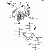 Схема вузла: Олійний охолоджувач для Kawasaki ZX1100 ZZ-R1100