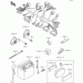 Схема вузла: Електроустаткування для Kawasaki ZR1100 Zephyr 1100