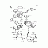 Схема вузла: Панель приладів для Kawasaki ZR250 Balius-II