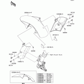 Схема узла: Переднее крыло для Kawasaki ZR1000 Z1000 ABS