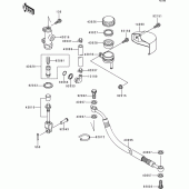 Схема вузла: Задній гальмівний циліндр для Kawasaki VN1500 VN1500 Classic Tourer
