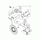 Схема вузла: Заднє гальмо для Kawasaki ER300 Z300 ABS