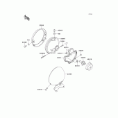 Схема узла: Headlight(s) для Kawasaki VN1500 Vulcan 1500 Classic