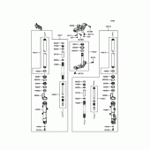 Схема вузла: Передня вилка для Kawasaki EX250 Ninja 250