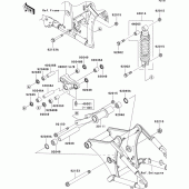 Схема вузла: Підвіска/задній амортизатор для Kawasaki VN900 Vulcan 900 Custom