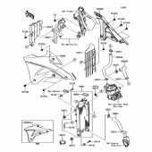 Схема узла: Радиатор для Kawasaki KX100