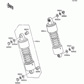 Схема узла: Подвеска/амортизатор для Kawasaki VN1500 VN-15 SE