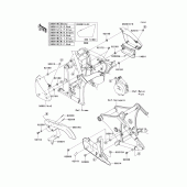 Схема вузла: Задні бічні обтічники & Захист ланцюга для Kawasaki VN900 VN900 Classic