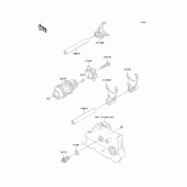 Схема вузла: Gear change drum/shift fork(s) для Kawasaki KL650 KLR650