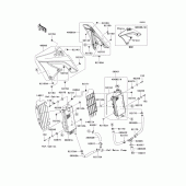 Схема узла: Радиатор для Kawasaki KX250/ KX252 KX250F