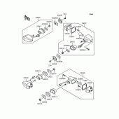 Схема узла: Поворотники для Kawasaki ZR750 ZR-7S