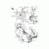 Схема узла: Облицовочные элементы для Kawasaki EX300 Ninja 300