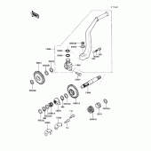Схема вузла: Kickstarter mechanism для Kawasaki KL250 KLR250