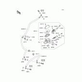 Схема вузла: Передній гальмівний циліндр Kawasaki KLE650 Versys 650