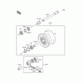 Схема узла: Ступица переднего колеса для Kawasaki ZR1100 Zephyr 1100RS