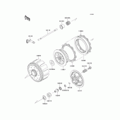 Схема узла: Сцепление для Kawasaki KX250/ KX252 KX250