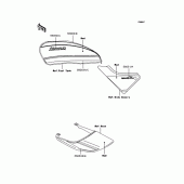 Схема вузла: Наклейки (red; ZR400-G4) для Kawasaki ZR400 Zephyr X