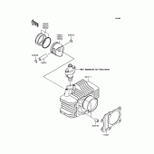 Схема узла: Цилиндр & Поршень для Kawasaki KL110 KSR