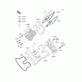 Схема вузла: Клапанна кришка для Kawasaki VN250 Eliminator 250V