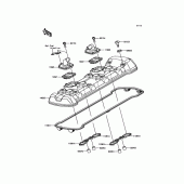 Схема вузла: Клапанна кришка Kawasaki ZR1000 Z1000 ABS
