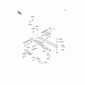 Схема узла: Задний рычаг (Маятник) для Kawasaki KL250 KLR250