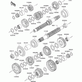 Схема вузла: Трансмісія для Kawasaki ZR750 Z750 ABS