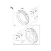 Схема вузла: Шини(a1/a2) для Kawasaki VN1600 Vulcan 1600 Classic