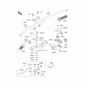 Схема узла: Руль & Пульт управления рулевой для Kawasaki KX125