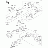 Схема вузла: Поворотники для Kawasaki KLE500
