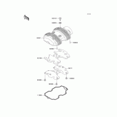 Схема вузла: Клапанна кришка Kawasaki EJ400 W400