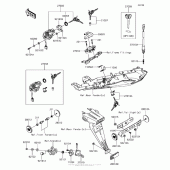 Схема вузла: Ignition Switch/locks/reflectors для Kawasaki ZX636 Ninja ZX-6R ABS KRT Edition